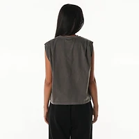 Unisex The Wild Collective Gray Phoenix Suns 2025/26 City Edition Boxy Cropped Darted Tank Top