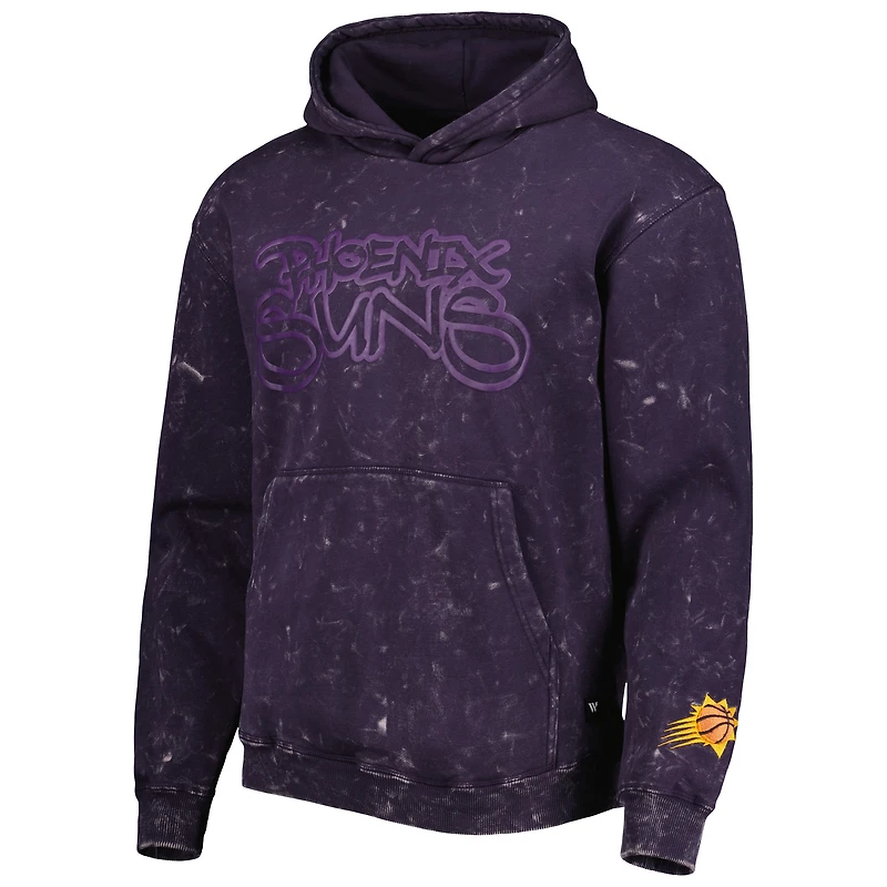 Unisex The Wild Collective Purple Phoenix Suns Tonal Acid Wash Pullover Hoodie