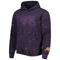 Unisex The Wild Collective Purple Phoenix Suns Tonal Acid Wash Pullover Hoodie