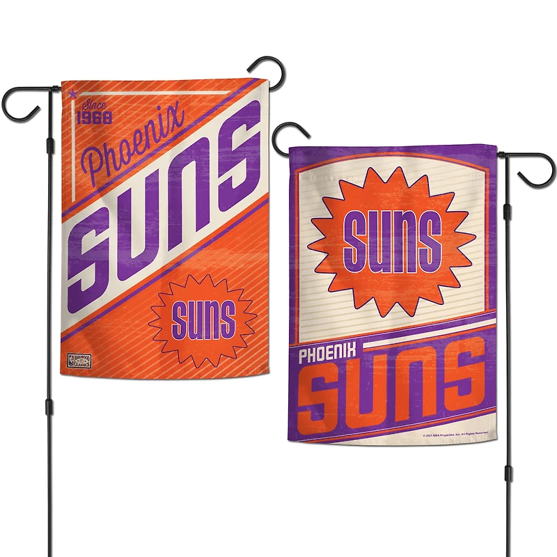 Drapeau de jardin double face WinCraft Phoenix Suns 12" x 18" Hardwood Classics
