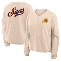 Women's Fanatics Natural Phoenix Suns Boxed Out Drop Fashion Long Sleeve T-Shirt