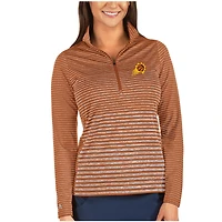 Women's Antigua Heathered Orange Phoenix Suns Pace Half-Zip Pullover Jacket