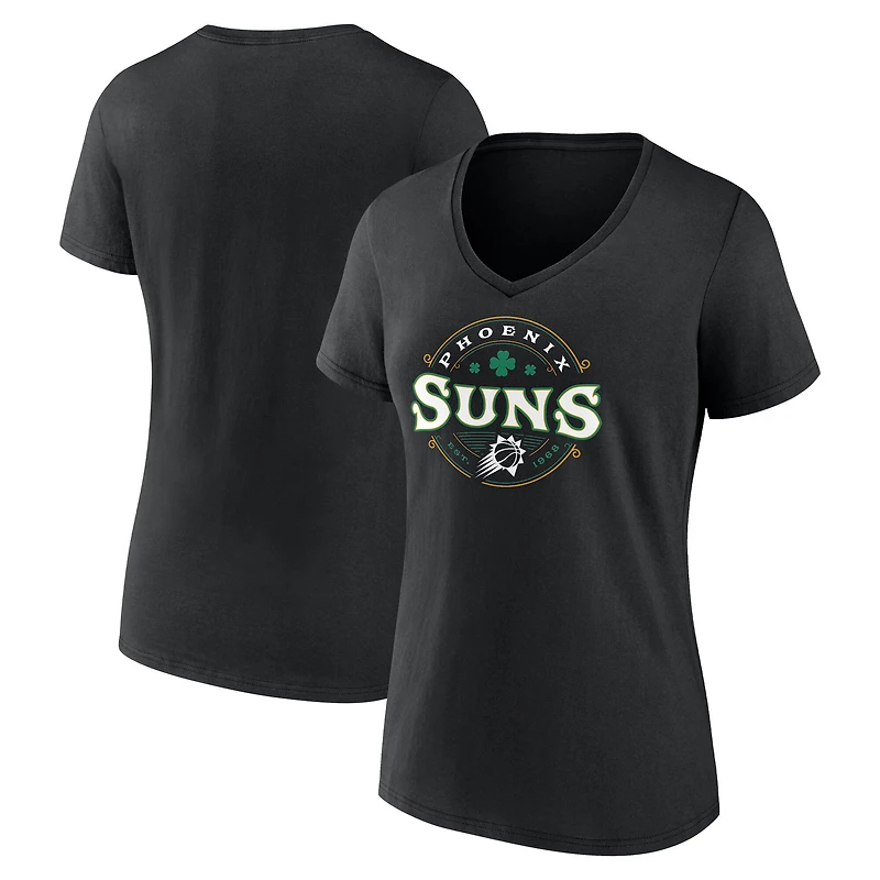 Women's Black Phoenix Suns Lucky V-Neck T-Shirt