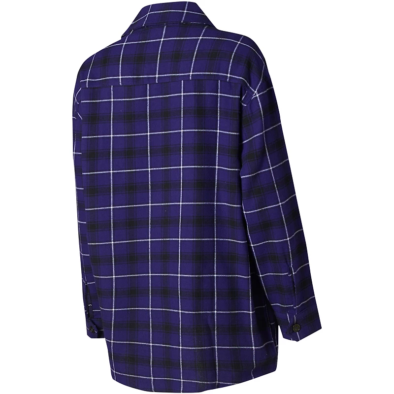 Chemise de nuit boutonnée pour femmes College Concepts, violet/noir, Phoenix Suns Boyfriend