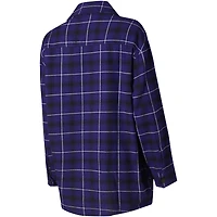Chemise de nuit boutonnée pour femmes College Concepts, violet/noir, Phoenix Suns Boyfriend