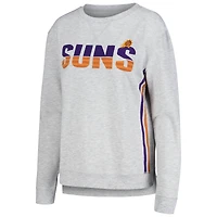 Ensemble de nuit avec t-shirt et short à manches longues Concepts Sport gris Phoenix Suns Cedar pour femmes