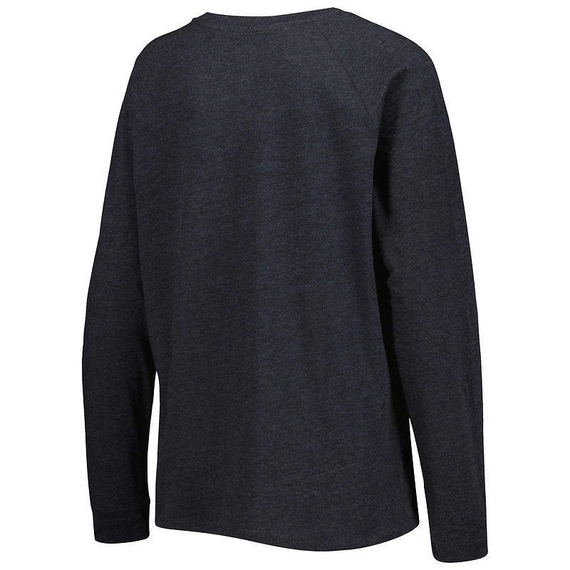 Women's Concepts Sport Heather Black/Heather Purple Phoenix Suns Team Raglan Long Sleeve Top & Shorts Sleep Set