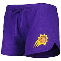 Women's Concepts Sport Heather Black/Heather Purple Phoenix Suns Team Raglan Long Sleeve Top & Shorts Sleep Set