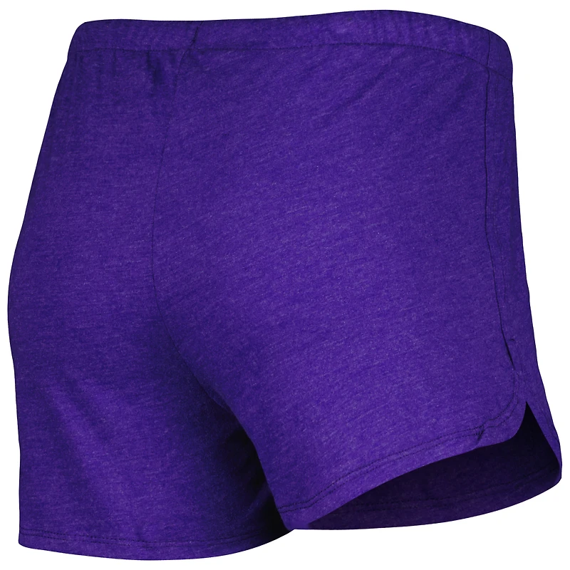 Women's Concepts Sport Heather Black/Heather Purple Phoenix Suns Team Raglan Long Sleeve Top & Shorts Sleep Set