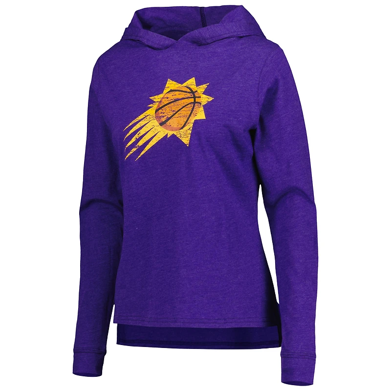 Ensemble de nuit à capuche et pantalon Phoenix Suns Team Concepts Sport Heather Purple pour femme