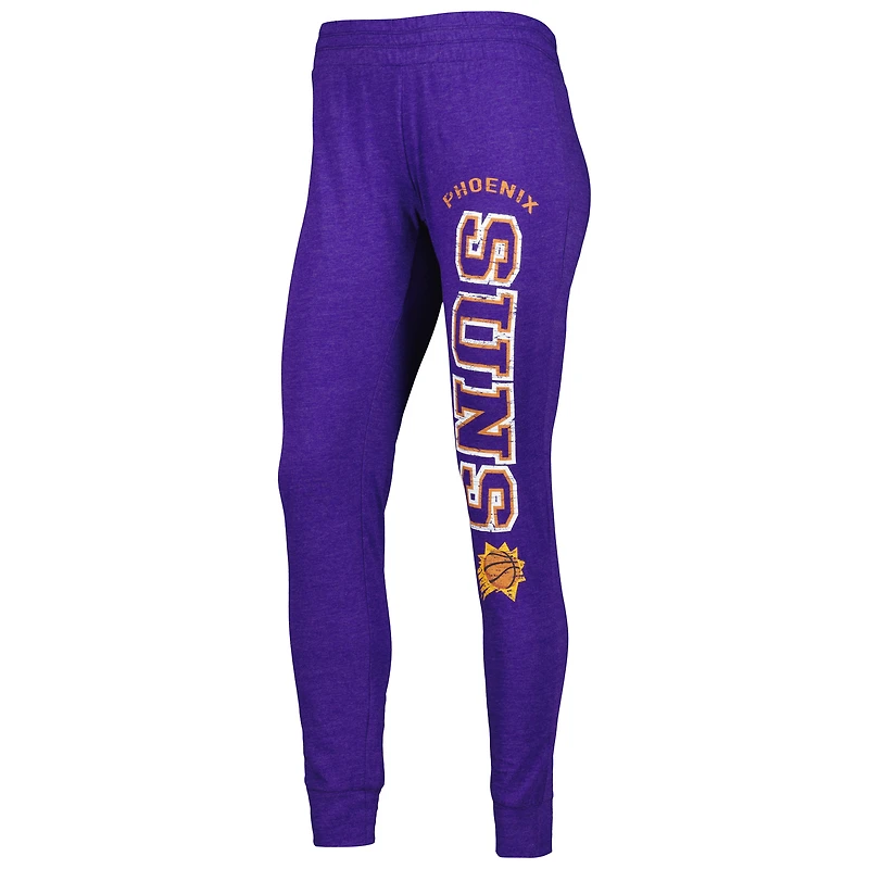 Ensemble de nuit à capuche et pantalon Phoenix Suns Team Concepts Sport Heather Purple pour femme