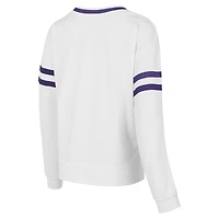 Women's Concepts Sport  White Phoenix Suns Borough Pullover Sweatshirt