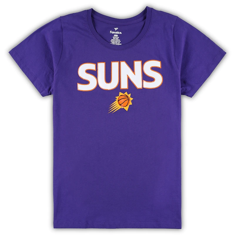Ensemble combiné t-shirt et short grande taille Fanatics pour femmes violet/gris chiné Phoenix Suns