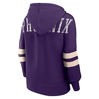 Women's Fanatics Purple Phoenix Suns Bold Move Dolman V-Neck High Hip Hoodie