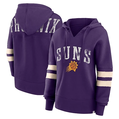 Sweat à capuche col en V Fanatics Purple Phoenix Suns Bold Move Dolman pour femmes