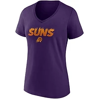 Fanatics Purple Phoenix Suns Hometown Collection On Fire T-shirt à col en V pour femmes