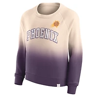 Women's Fanatics Tan/Purple Phoenix Suns Lounge Arch Raglan Pullover Sweatshirt