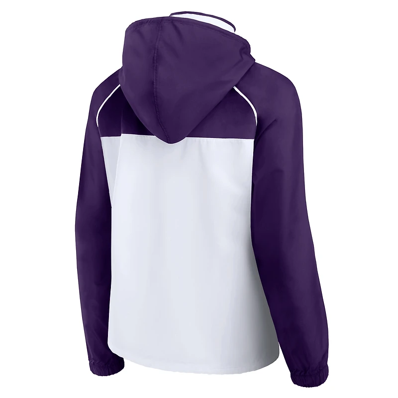 Veste à capuche entièrement zippée Fanatics Phoenix Suns blanche/violette pour femme