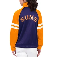 Veste de survêtement entièrement zippée avec strass raglan G-III 4Her par Carl Banks pour femmes, violet, Phoenix Suns, joueur principal
