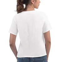 Women's G-III 4Her by Carl Banks White Phoenix Suns Play the Ball Cropped T-Shirt