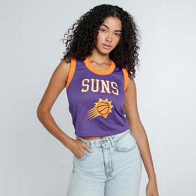Women's Hype and Vice  Purple Phoenix Suns Cropped Basketball Scoop Neck Tank Top