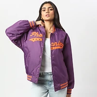 Women's Hype and Vice  Purple Phoenix Suns Full-Snap Varsity Jacket
