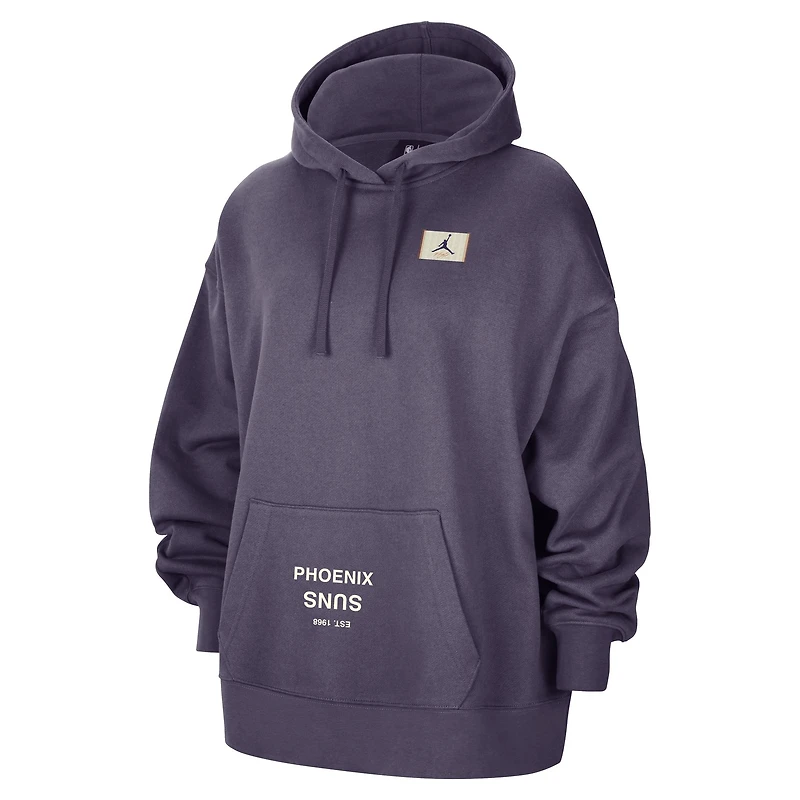 Sweat à capuche oversize Jordan Brand Purple Phoenix Suns Courtside Statement Edition pour femme