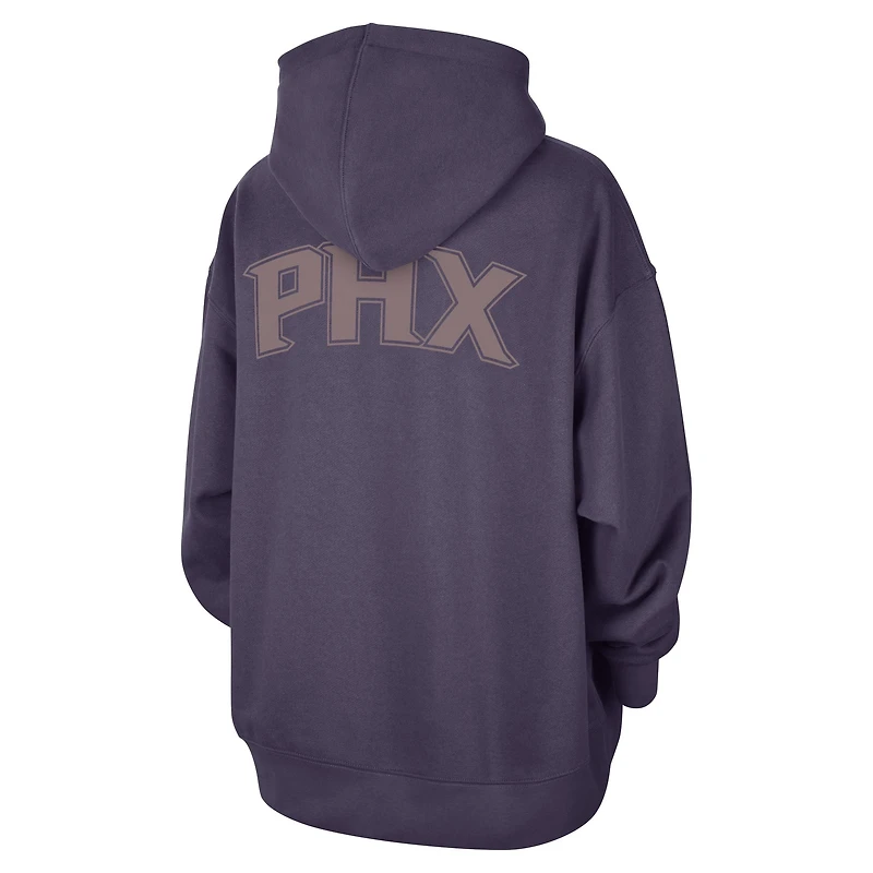 Sweat à capuche oversize Jordan Brand Purple Phoenix Suns Courtside Statement Edition pour femme