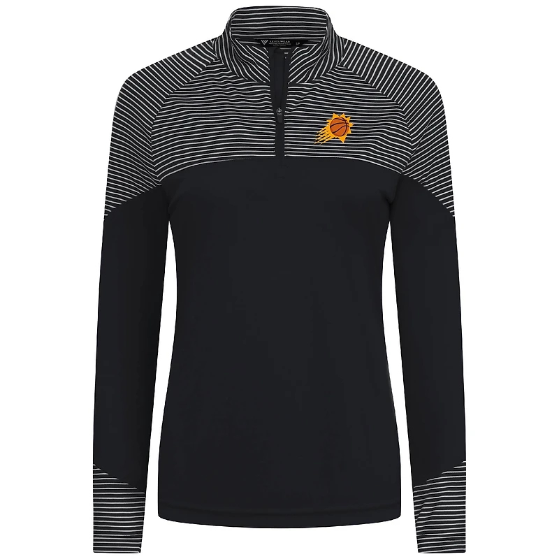 Haut à glissière quart de tour noir rayures classiques pour femme des Phoenix Suns Levelwear