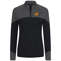 Haut à glissière quart de tour noir rayures classiques pour femme des Phoenix Suns Levelwear