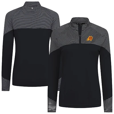 Haut à glissière quart de tour noir rayures classiques pour femme des Phoenix Suns Levelwear