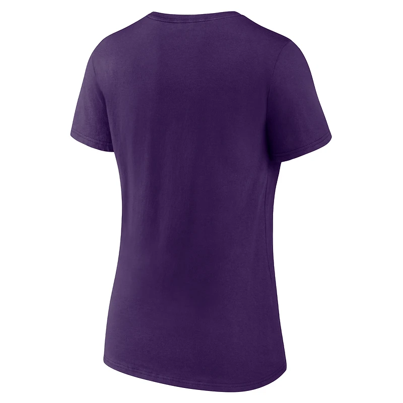 Women's Logo Athletic Purple Phoenix Suns Unrivaled V-Neck T-Shirt