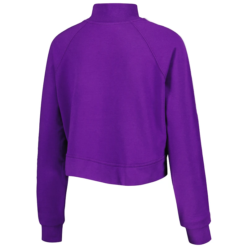 Women's Lusso Purple Phoenix Suns Maddie & Matildas Raglan Tri-Blend Pullover Hoodie Jogger Pants Set