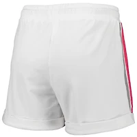 Women's Lusso White/Pink Phoenix Suns Melody Cuffed Tri-Blend Shorts