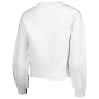 Women's Lusso White Phoenix Suns Lola Ball and Chain Pullover Sweatshirt