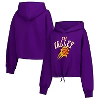 Sweat à capuche court New Era pour femme, violet, Phoenix Suns, édition City 2024/25