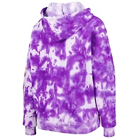 Women's New Era Purple Phoenix Suns Brushed Cotton Tie-Dye Pullover Hoodie