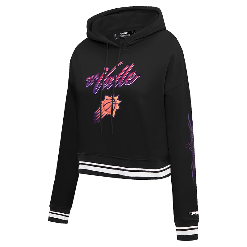 Sweat à capuche court Pro Standard noir Phoenix Suns 2023/24 City Edition pour femme