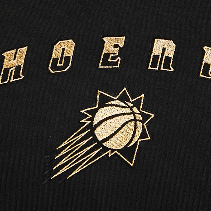 Women's Pro Standard  Black Phoenix Suns Glam Cropped Pullover Sweatshirt