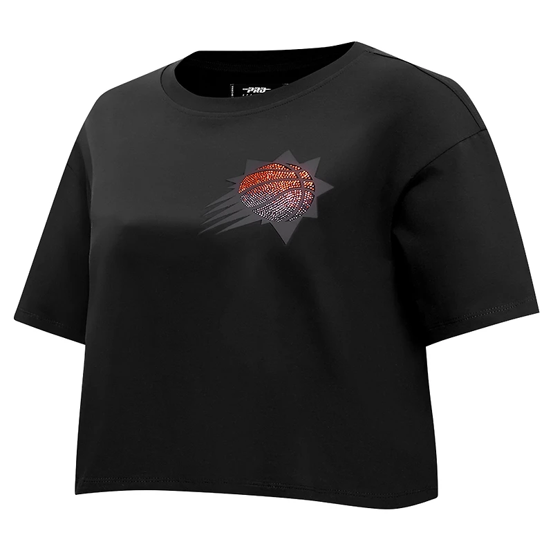 Women's Pro Standard Black Phoenix Suns Jewels Boxy Cropped T-Shirt