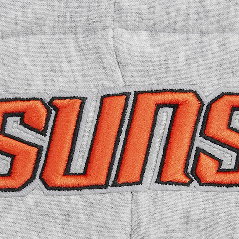 Sweat à capuche court Pro Standard pour femmes, gris chiné, Phoenix Suns Script Tail