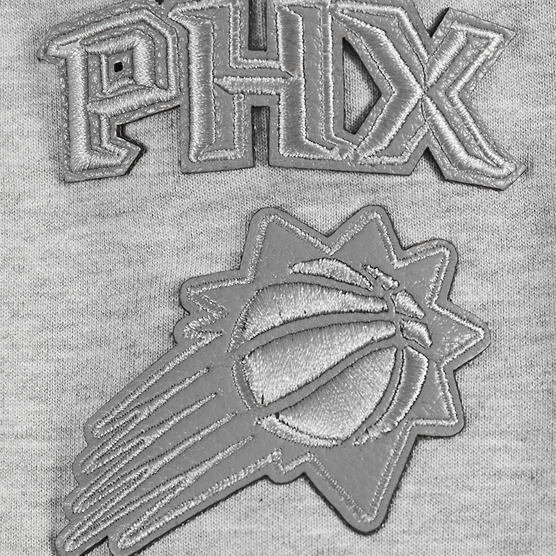 Women's Pro Standard Heather Gray Phoenix Suns Triple Tonal Full-Zip Hoodie