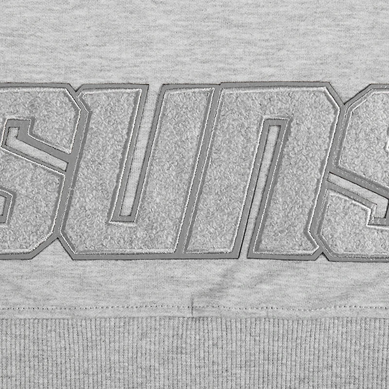 Women's Pro Standard Heather Gray Phoenix Suns Triple Tonal Full-Zip Hoodie