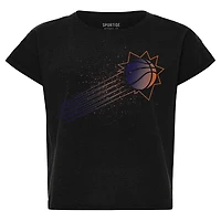 Women's Sportiqe Black Phoenix Suns Cropped Genuine Issue Collection Alana T-Shirt