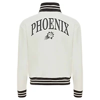 Women's Sportiqe  Cream Phoenix Suns Athletic Club Collection Sutton French Terry Full-Zip Jacket