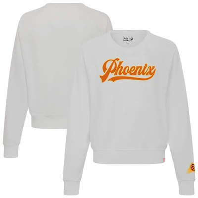 Sweat-shirt raglan Ashlyn gris Sportiqe pour femme, collection authentique des Phoenix Suns