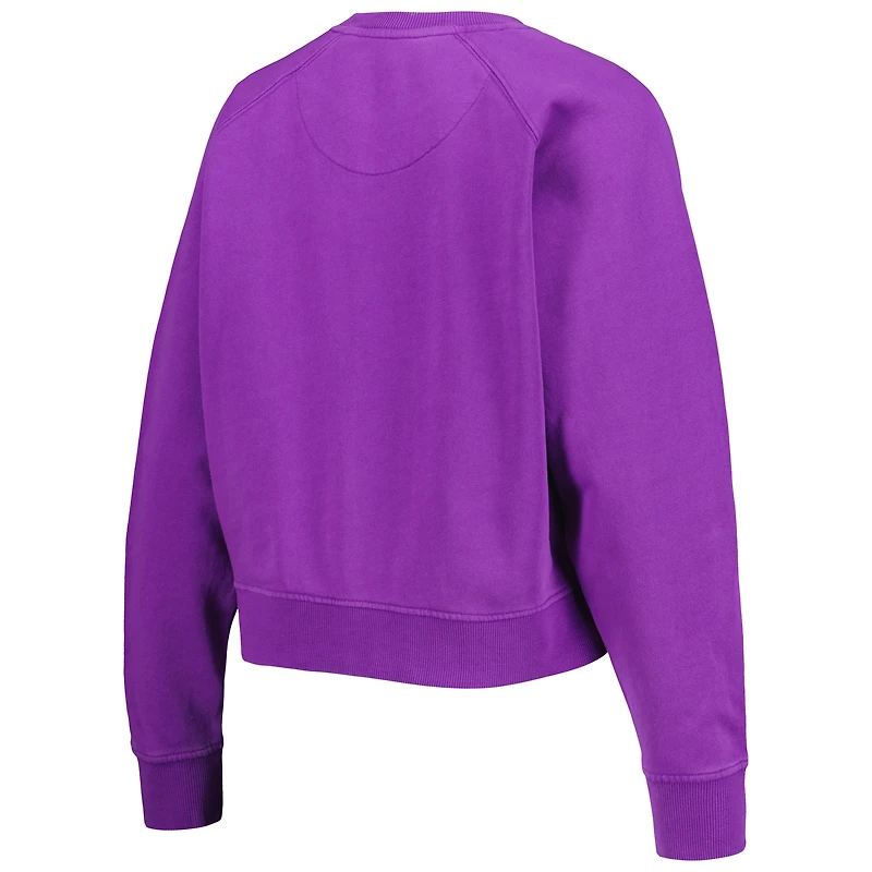 Women's Sportiqe Purple Phoenix Suns Hardwood Classics Ashlyn Raglan Pullover Sweatshirt