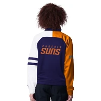 Women's Starter Purple Phoenix Suns Line Up Dolman Raglan Full-Zip Track Jacket