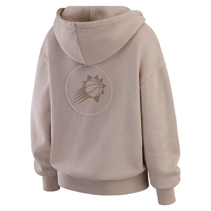 Pull ras du cou délavé beige Phoenix Suns pour femme par Erin Andrews