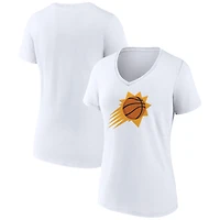 Women's  White Phoenix Suns Alternate Logo V-Neck T-Shirt
